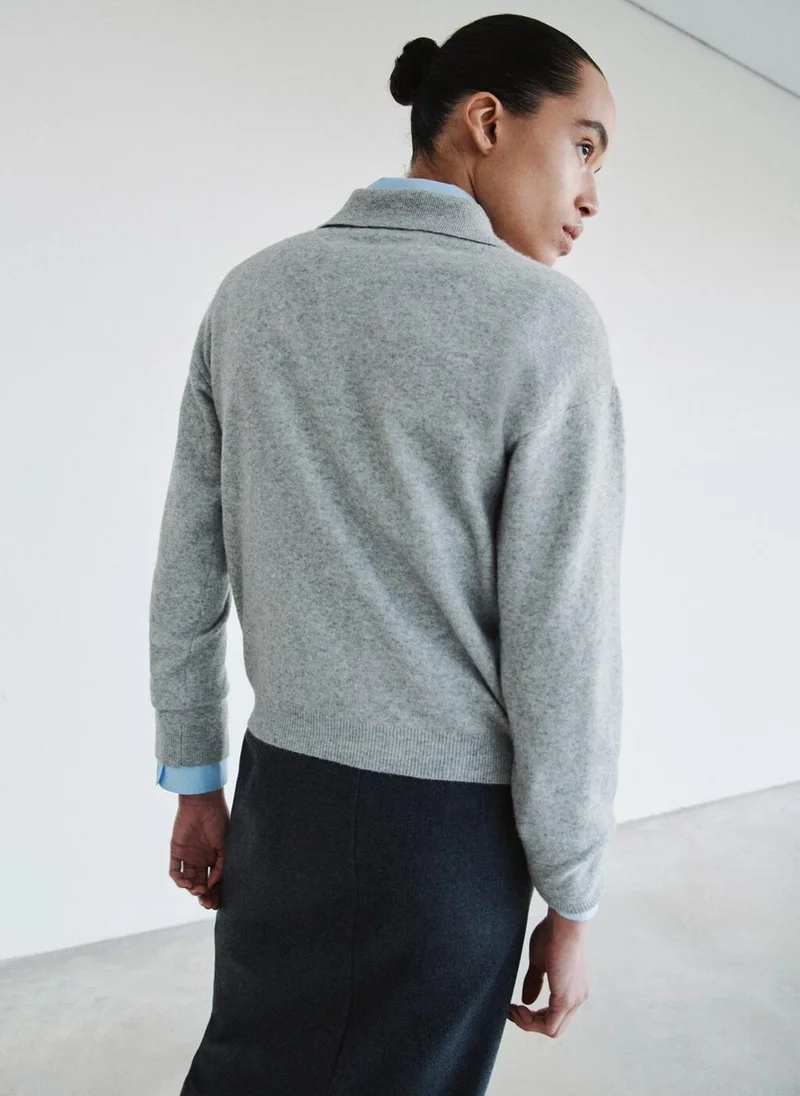 مانجو Long-sleeved polo-neck sweater
